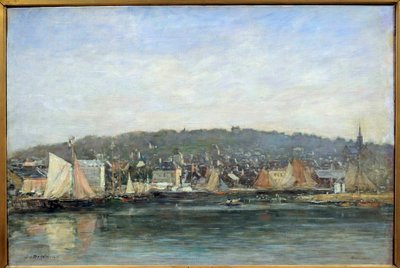 Veduta del porto di Trouville da Eugene Louis Boudin