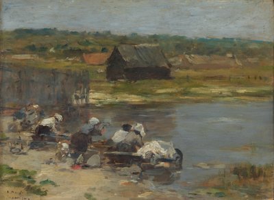 Le lavandaie ai bordi dello stagno da Eugene Louis Boudin