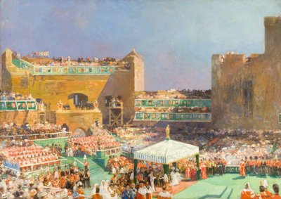 Investitura del Principe di Galles a Caernarvon da Eugene Louis Gillot