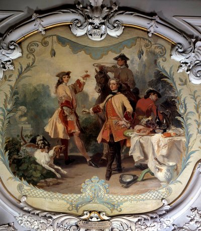 Un pranzo di caccia nel 18° secolo da Eugene Louis Lami