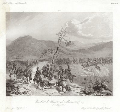 Combattimento di Puerto de Miravete da Eugene Louis Lami