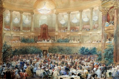 Cena offerta da Napoleone III alla Regina Vittoria nella sala dell