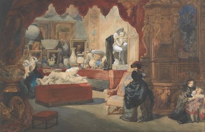 Interno di un museo, XIX secolo da Eugene Louis Lami