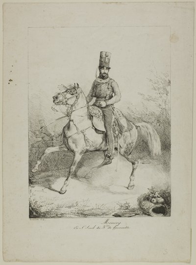 Moncey, Ex-colonnello del 3º Reggimento Ussari da Eugene Louis Lami