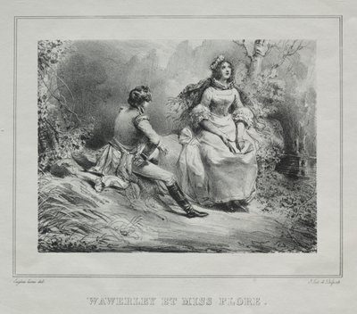 Vedute pittoresche della Scozia: Waverly e Miss Flora, 1825-1828 da Eugene Louis Lami