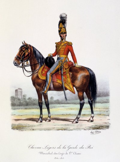 Chevau-Légers della Guardia del Re, Maresciallo dei Logis di 1a Classe, 1814-15 da Eugene Titeux