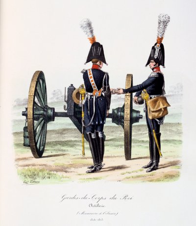 Gardes-du-Corps de Roi, Artiglieria, 1814-15 da Eugene Titeux