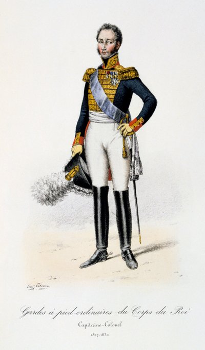Gardes à pied ordinaires du Corps de Roi, Capitaine-Colonel, 1817-30 da Eugene Titeux