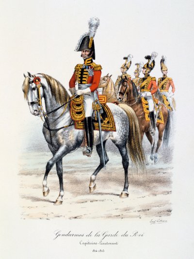 Gendarmi della Guardia del Re, Capitano-Luogotenente, 1814-15 da Eugene Titeux