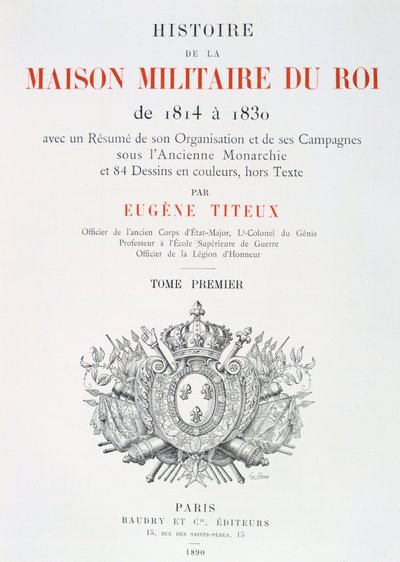 Pagina del titolo, 1814-1830 da Eugene Titeux