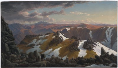 Vista nord-est dalla cima settentrionale del Monte Kosciusko da Eugene von Guérard