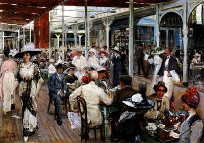 La terrazza di un caffè, Mar del Plata, Argentina, 1912 da Eugenio Alvarez Dumont