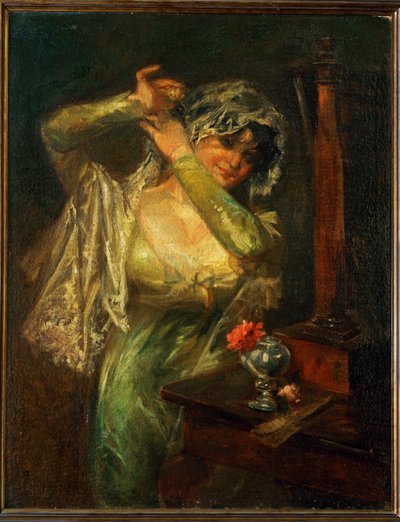 La Maja con la rosa da Eugenio Lucas Velazquez