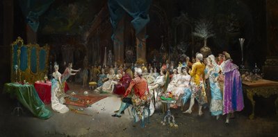 Il mago al palazzo da Eugenio Lucas Villaamil