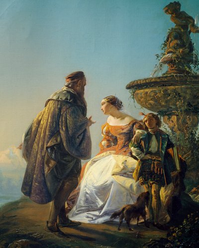 Ritratto di Tiziano e Irene da Spilimbergo, di Eugenio Moretti Larese (1822-1874) da Eugenio Moretti Larese
