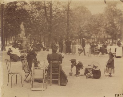 Donne e Bambini nei Giardini del Lussemburgo da Eugène Atget