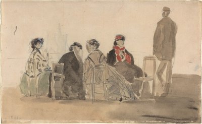 Quattro Signore Sedute a Trouville da Eugène Boudin