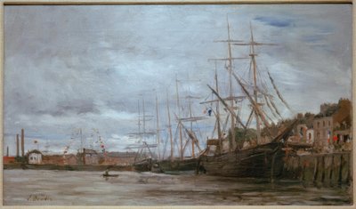 Porto con velieri da Eugene Louis Boudin