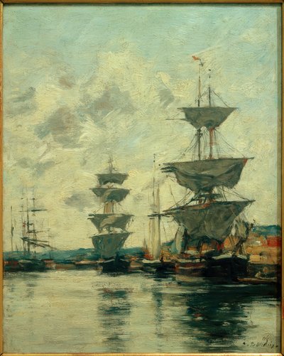 Bacino del porto di Deauville da Eugene Louis Boudin