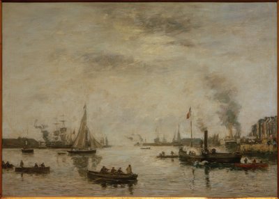 Le Havre, vista del porto da Eugene Louis Boudin