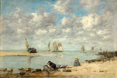 Lavandaia vicino a Trouville da Eugene Louis Boudin