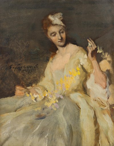 Ritratto di signora in abito da ballo da Eugène Carrière