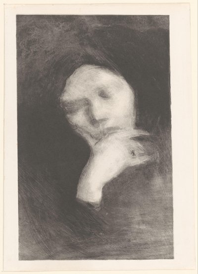 Volto di una donna meditante da Eugène Carrière