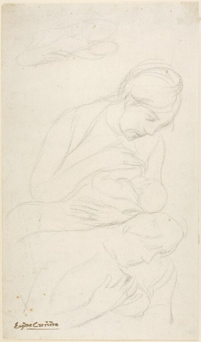 Madre che allatta il bambino da Eugène Carrière