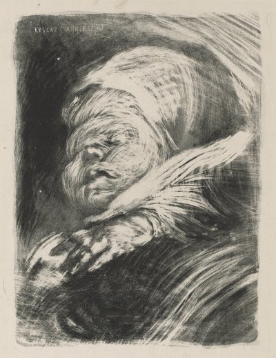 Neonato con Cuffietta (Le nouveau-né au bonnet) da Eugène Carrière