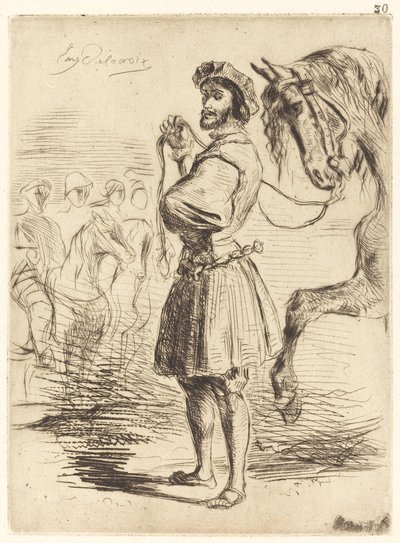 Un Signore del Tempo di Francesco I da Eugène Delacroix