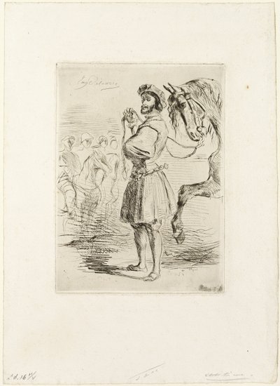 Un Signore del Tempo di Francesco I da Eugène Delacroix