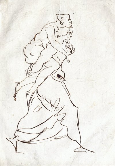 Enea e Anchise da Ferdinand Victor Eugene Delacroix