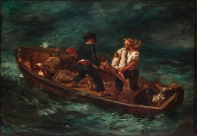 Dopo il naufragio (Chiatta di Don Giovanni - cadavere gettato in mare) da Eugène Delacroix