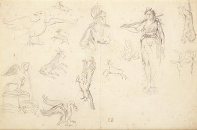 Studi su animali e figure da Eugène Delacroix