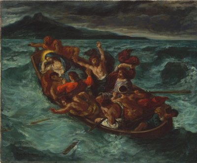 Cristo addormentato durante la tempesta da Ferdinand Victor Eugene Delacroix