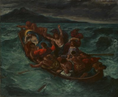 Cristo dorme durante la tempesta, ca. 1853 da Ferdinand Victor Eugene Delacroix