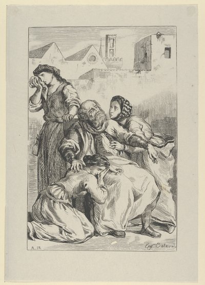 Morte di Goetz von Berlichingen, 1845 da Eugène Delacroix