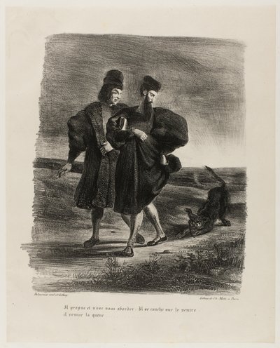 Faust, Mefistofele e il barboncino, da Faust da Eugène Delacroix