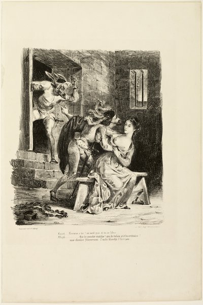 Faust nella cella di Marguerite, da Faust da Eugène Delacroix