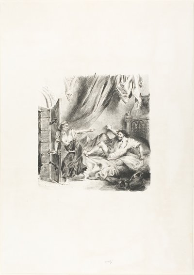 Fronte-boeuf e la Strega, da Ivanhoe da Eugène Delacroix