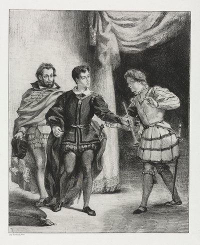 Amleto: Amleto e Guildenstern da Eugène Delacroix