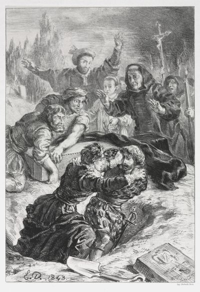 Amleto e Laerte nella tomba di Ofelia da Eugène Delacroix