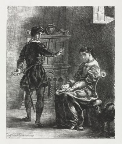 Amleto: Amleto e Ofelia da Eugène Delacroix