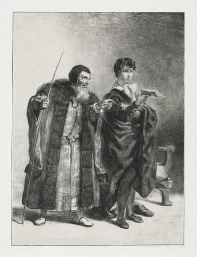 Amleto: Polonio e Amleto da Eugène Delacroix