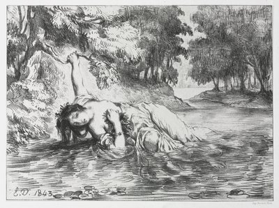 Amleto: La morte di Ofelia da Eugène Delacroix