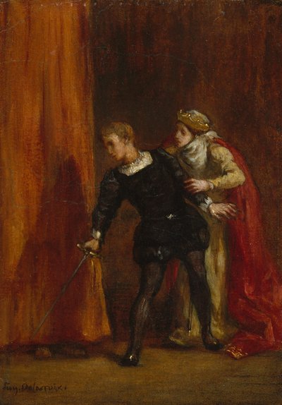 Amleto e sua madre, 1849 da Ferdinand Victor Eugene Delacroix