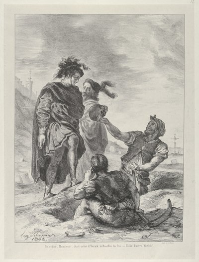Amleto e Orazio davanti ai Becchini, 1843 da Eugène Delacroix