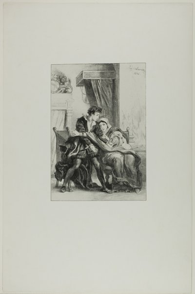 Amleto e la Regina da Eugène Delacroix