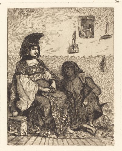 Donna ebrea di Algeri da Eugène Delacroix
