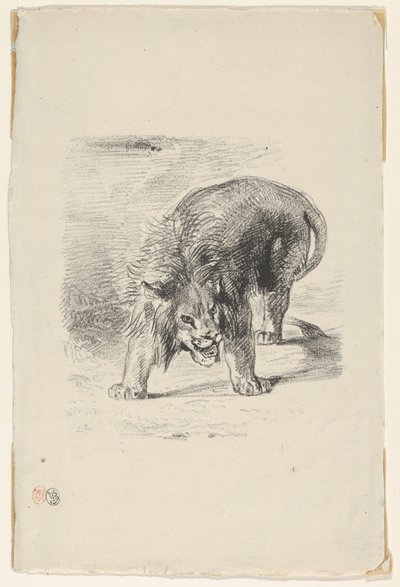 Leone in piedi, 1833 da Eugène Delacroix